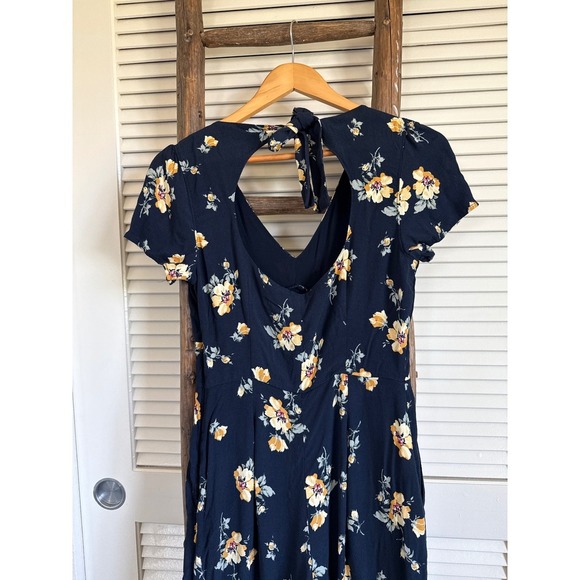 Abercrombie & Fitch Floral Jumpsuit Tie Back V Neck Casual Romper Size S - Picture 5 of 7